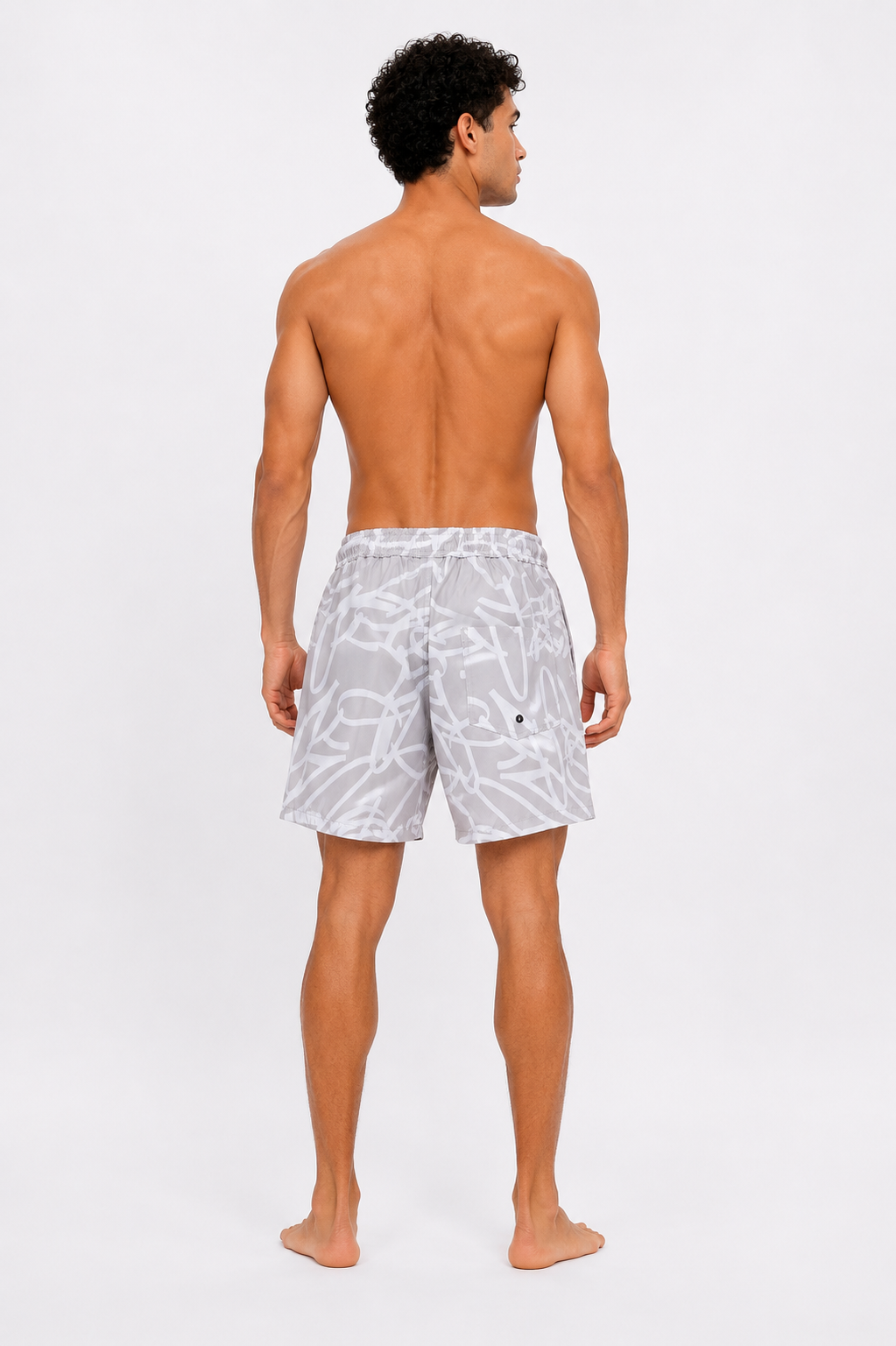 Pantaloneta Surf Grafiti Blanca