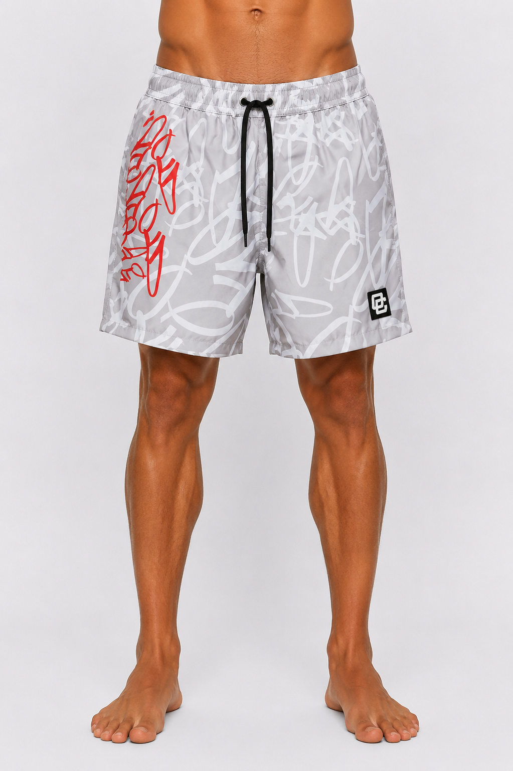 Pantaloneta Surf Grafiti Blanca