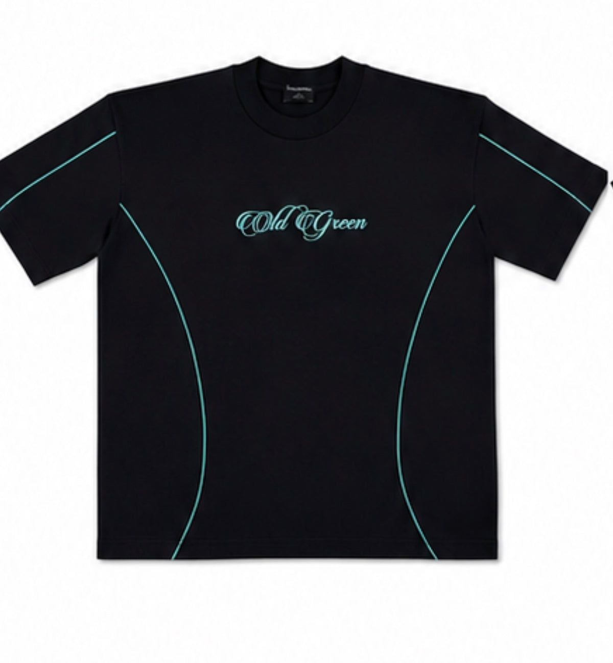Camiseta Cursiva Lineas Verde
