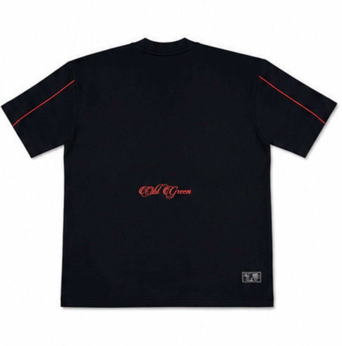 Camiseta Cursiva Lineas Rojas