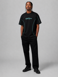 Camiseta Cursiva Lineas Verde