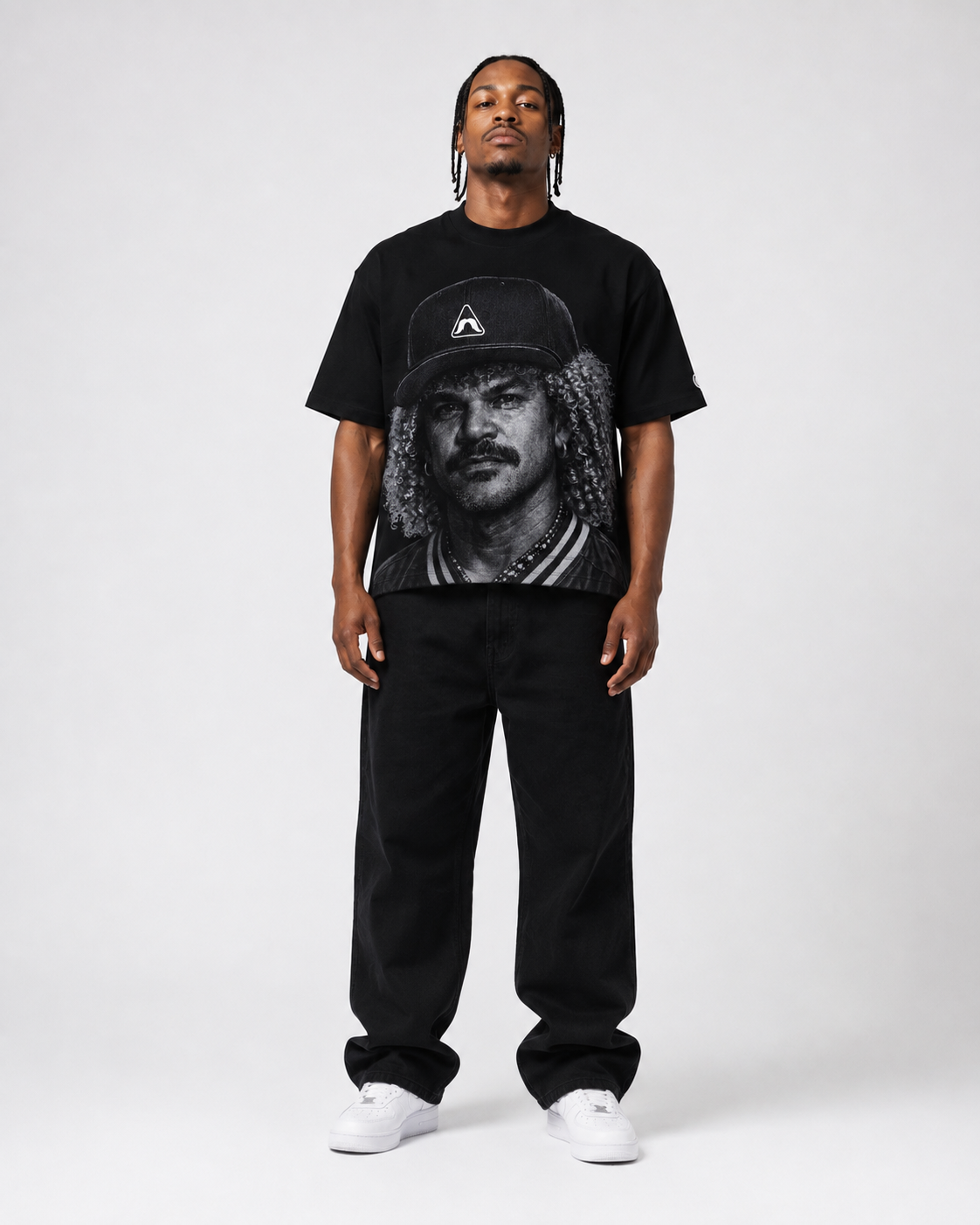 Camiseta Negra estampada