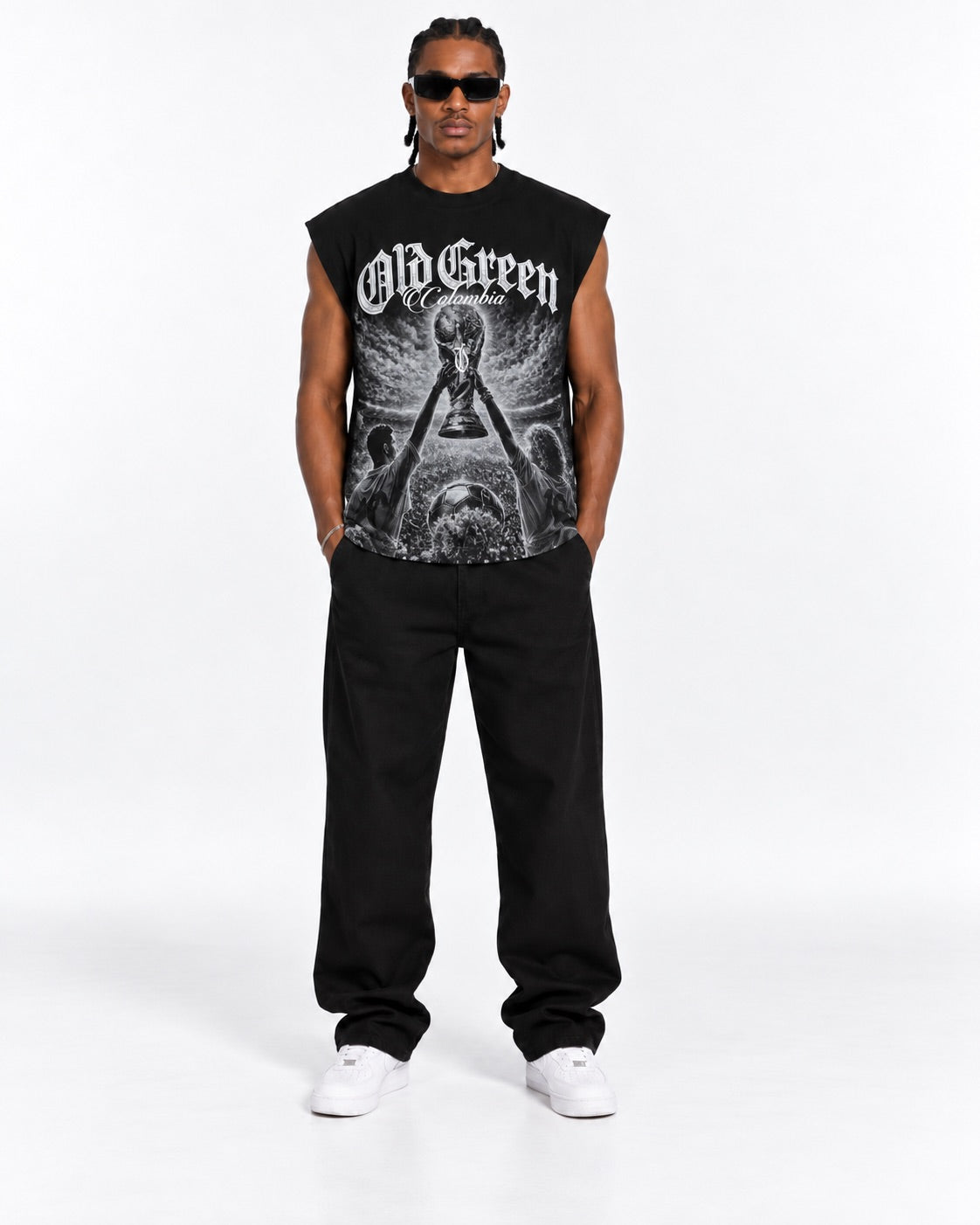 Tank Top Negro Estampado