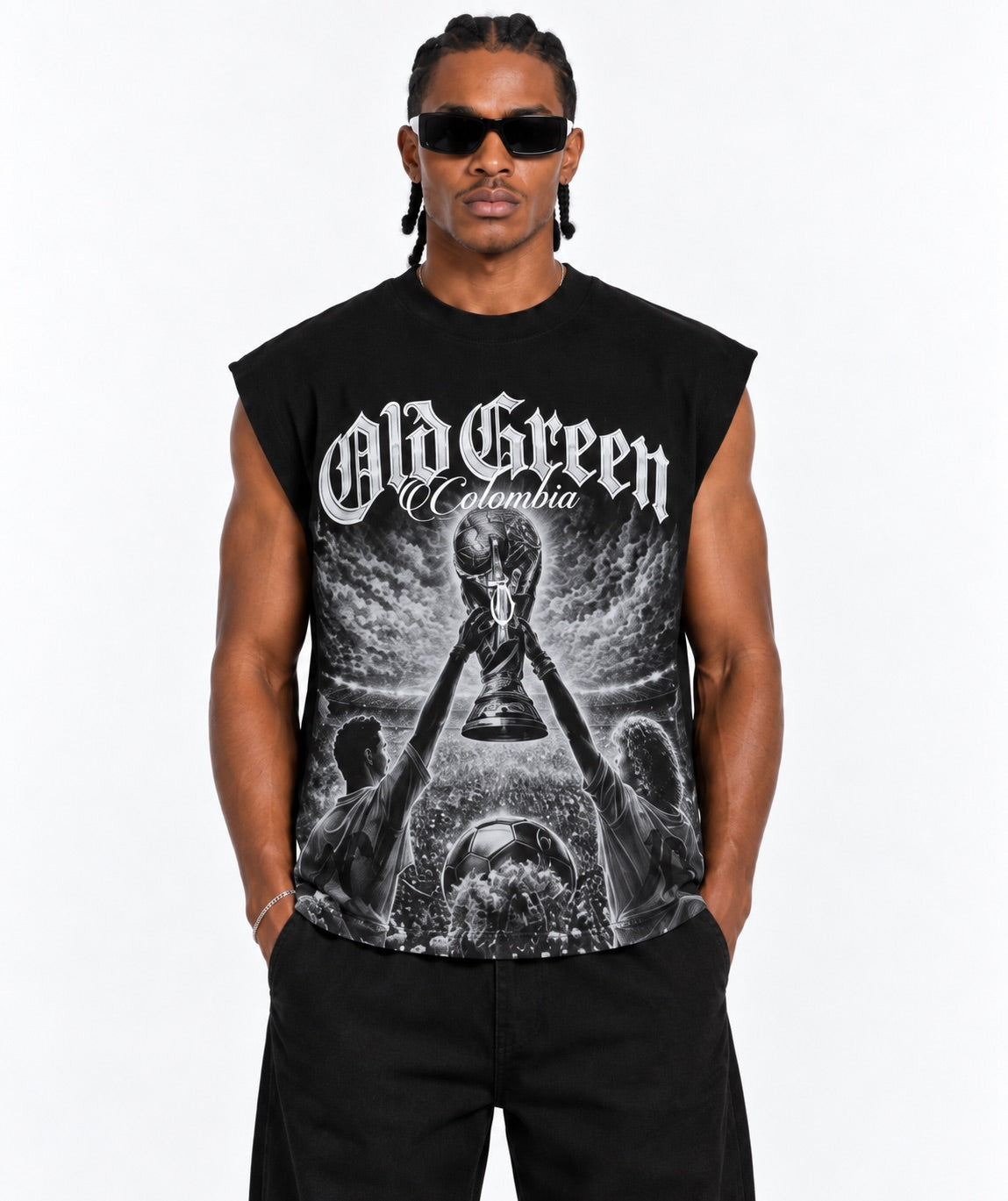 Tank Top Negro Estampado