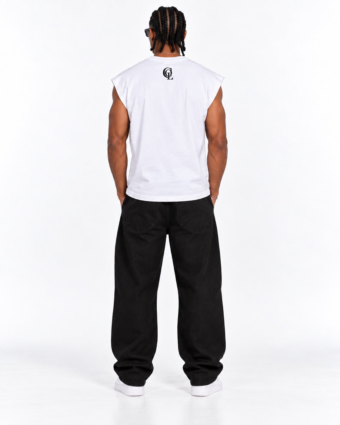 Tank Top Blanco Estampado