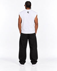 Tank Top Blanco Estampado